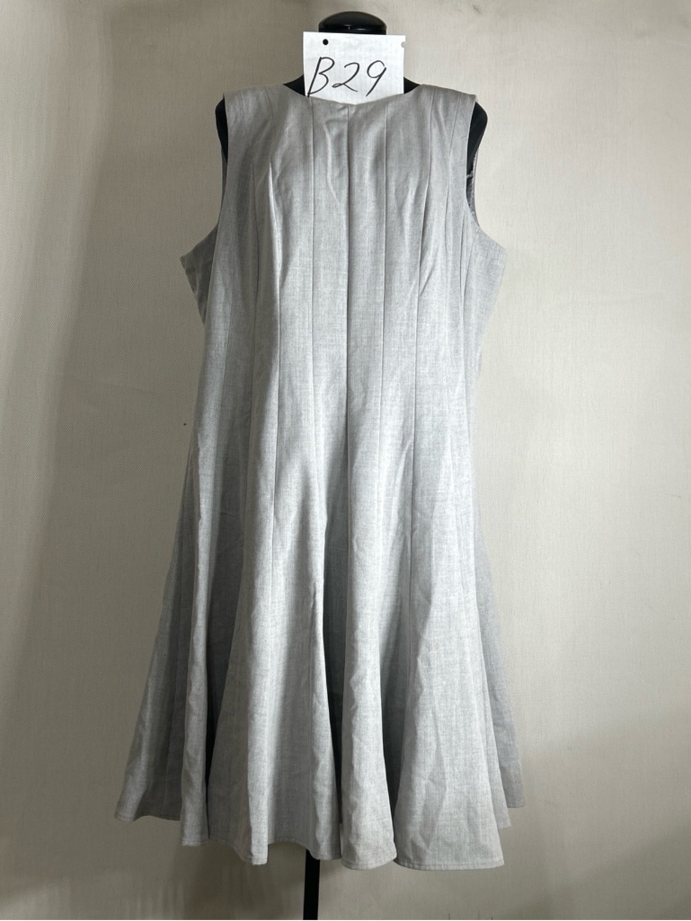 Calvin Klein Sleeveless Gray Fit-and-Flare Midi Dress - Picture 2 of 9